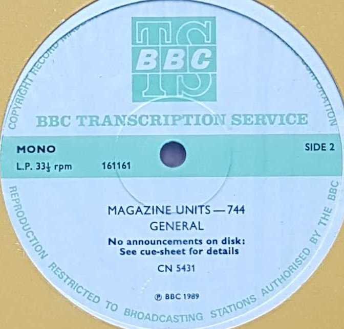 CN 5431 Magazine units - 744 Various from the BBC records and Tapes library Label